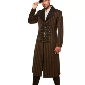 Unisex Spirit Halloween Wool Steampunk Trench Jacket Adult Large